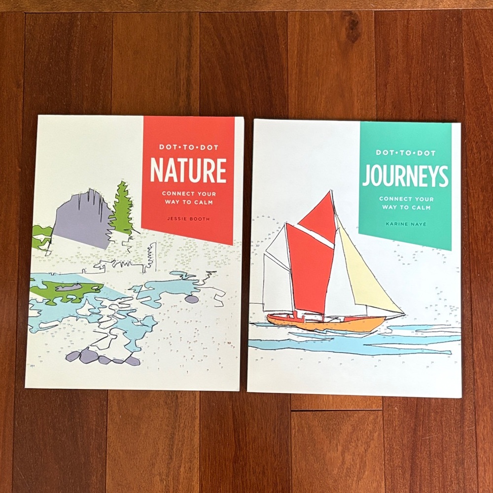 Dot-to-Dot Nature and Journeys Set of 2 Coloring Books